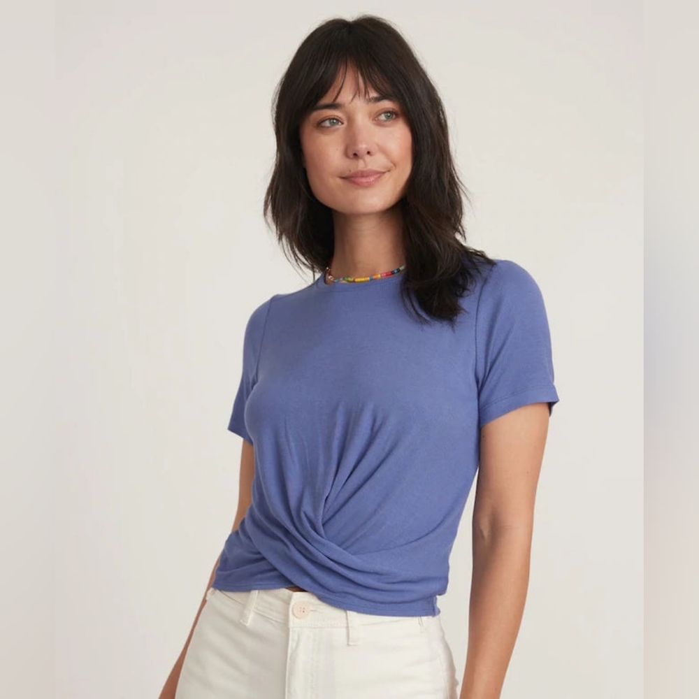 Marine Layer Lexi Ribbed Twist Front Top